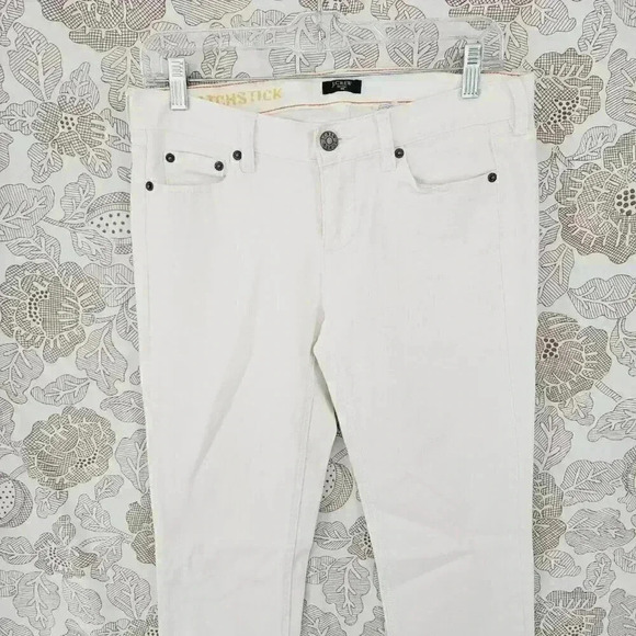J.Crew Stretch Matchstick White Straight Leg Women's Jeans 27 9043 - Picture 3 of 8